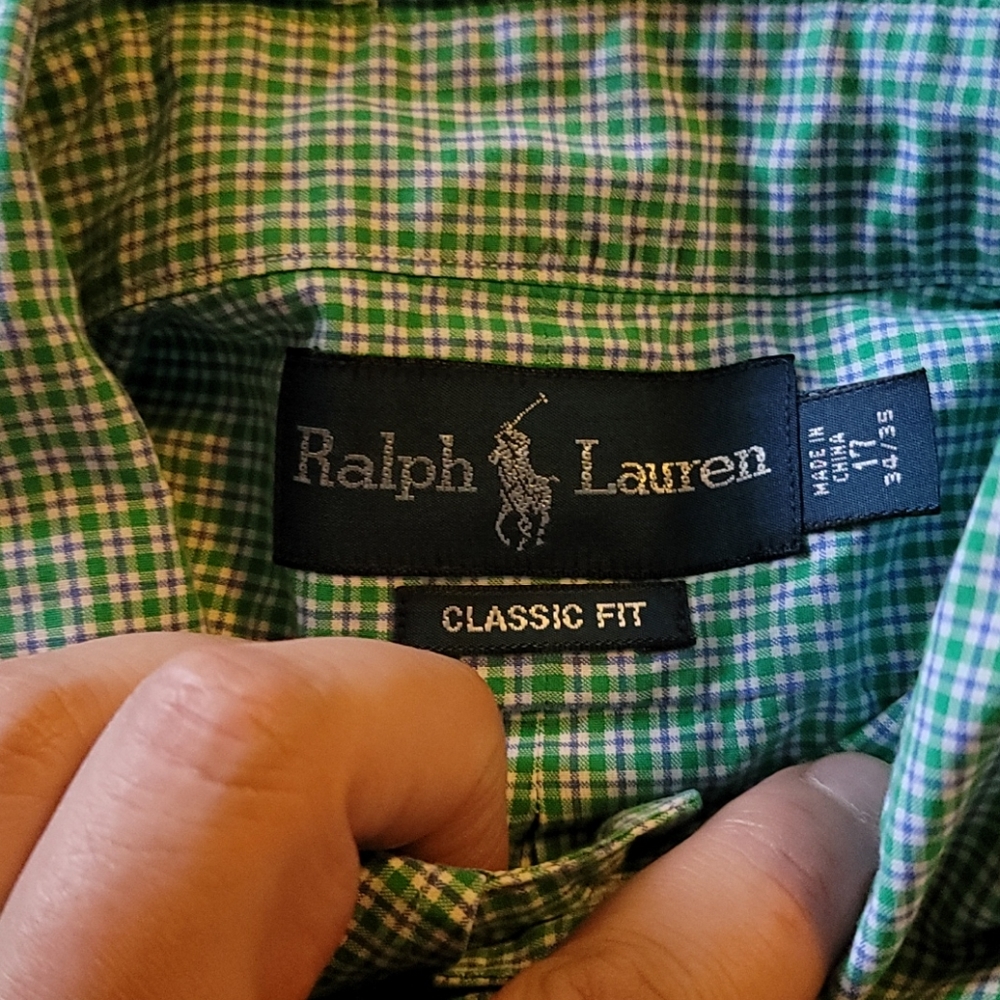 Ralph Lauren Dress Shirt 17 34/35 100% Cotton - Picture 3 of 7